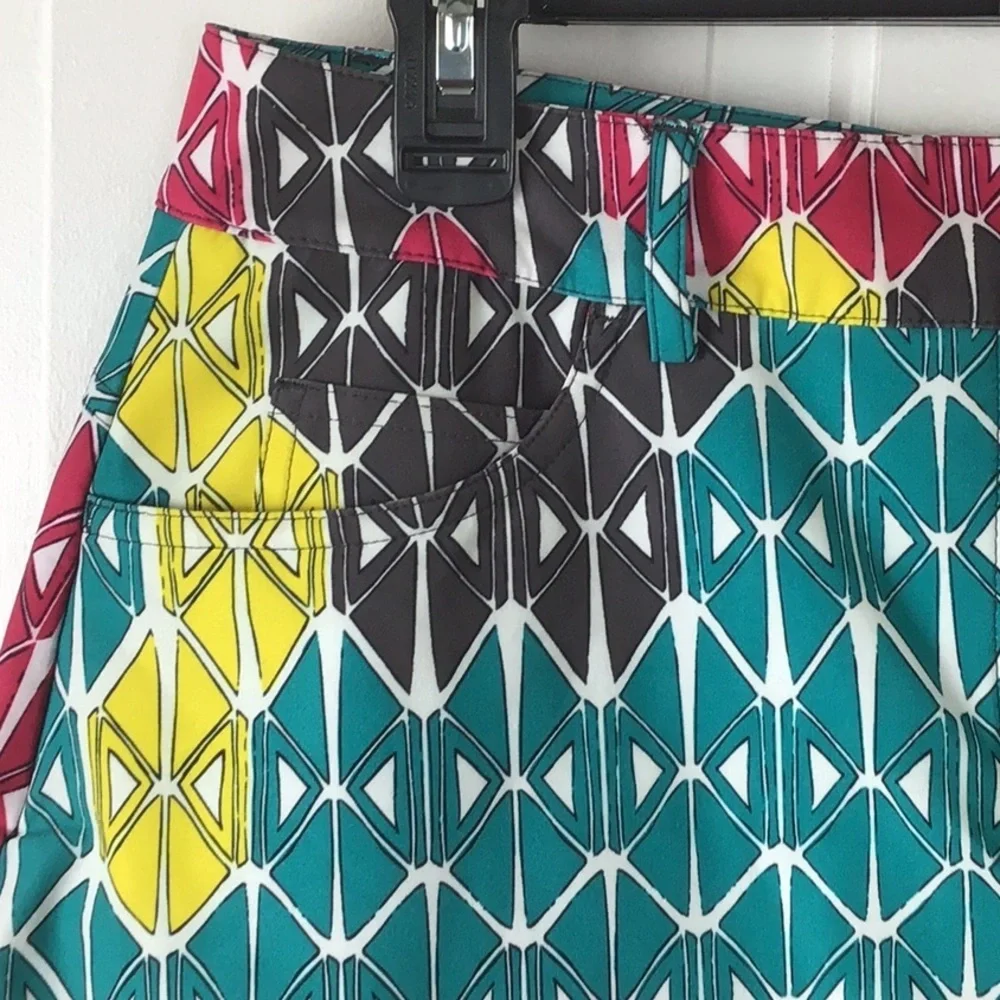 Slazenger Women’s Athletic Skort Skirt Multicolored Geometric Size 6 EUC